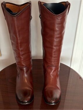 FRYE AND CO. Tall Leather Riding Boots — Chestnut